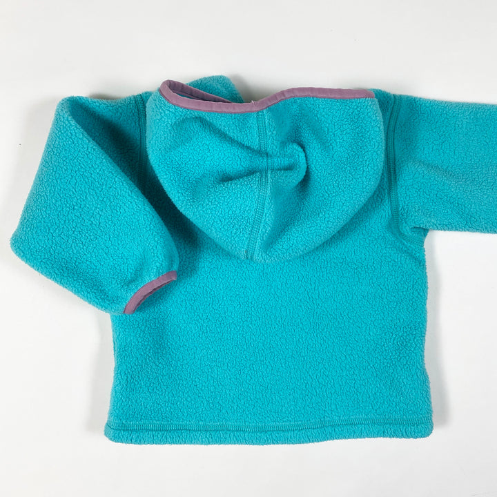 Patagonia mint zipped fleece jacket with hood 12-18M