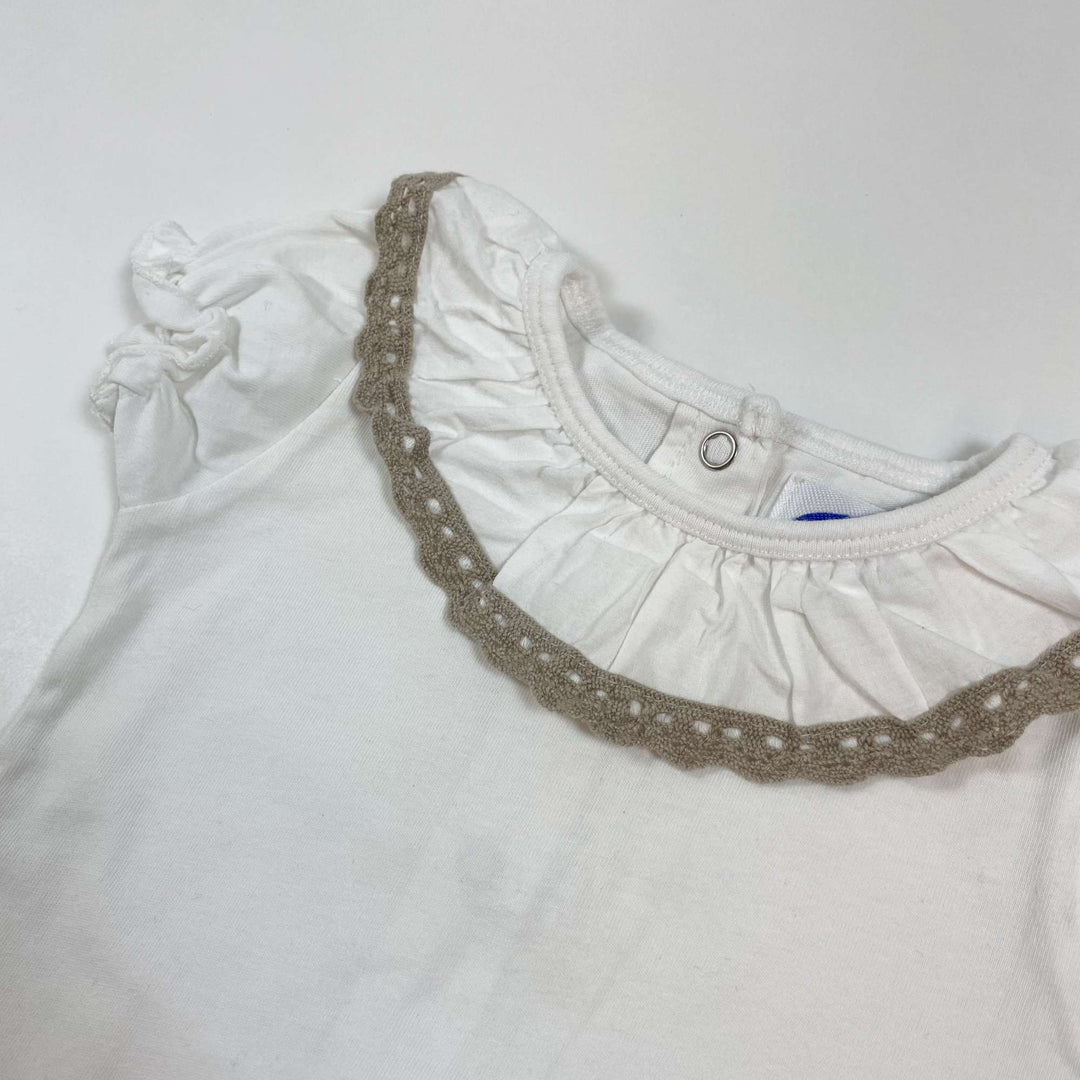 Patricia Mendiluce white lace collar body 9-12M 2