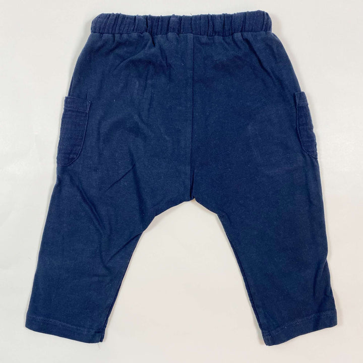Lindex blue cotton summer trousers 6-9M/74 2