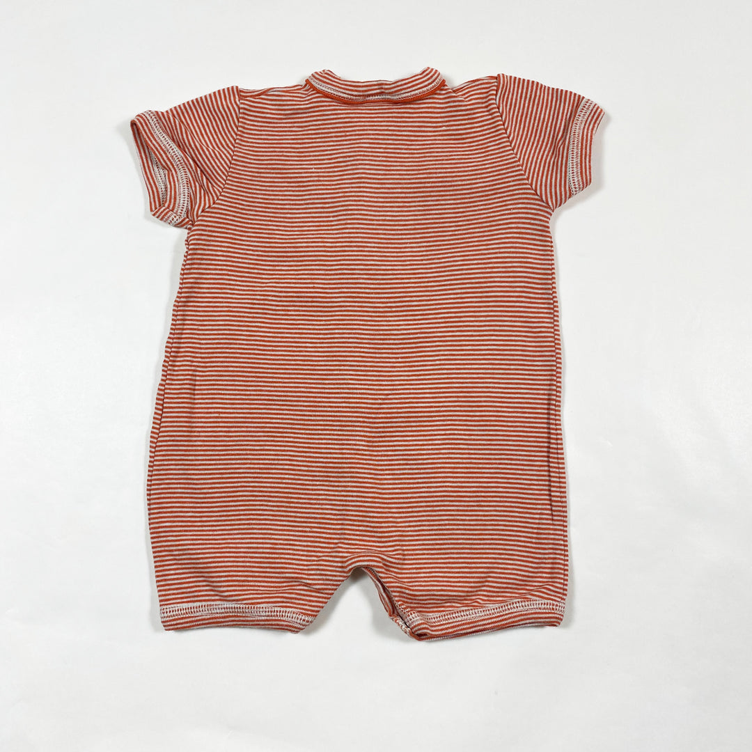 Petit Bateau orange striped short pyjama 3M/60 2