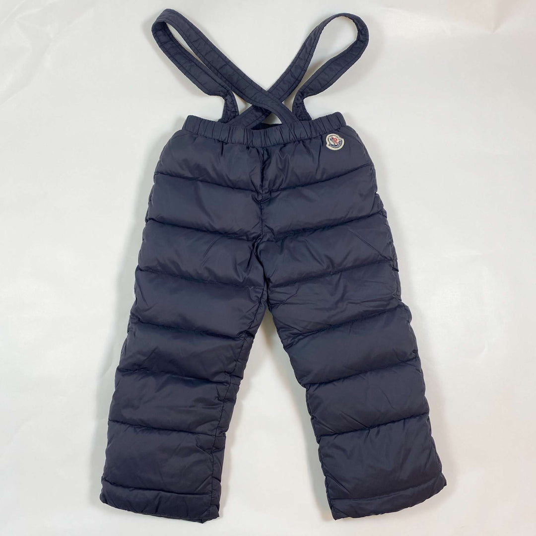 Moncler navy down ski jacket & trousers set 2Y 7