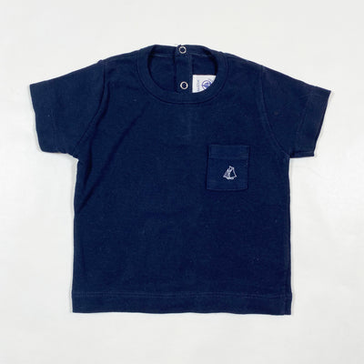 Petit Bateau navy-blue T-shirt with pocket 6M/67 1