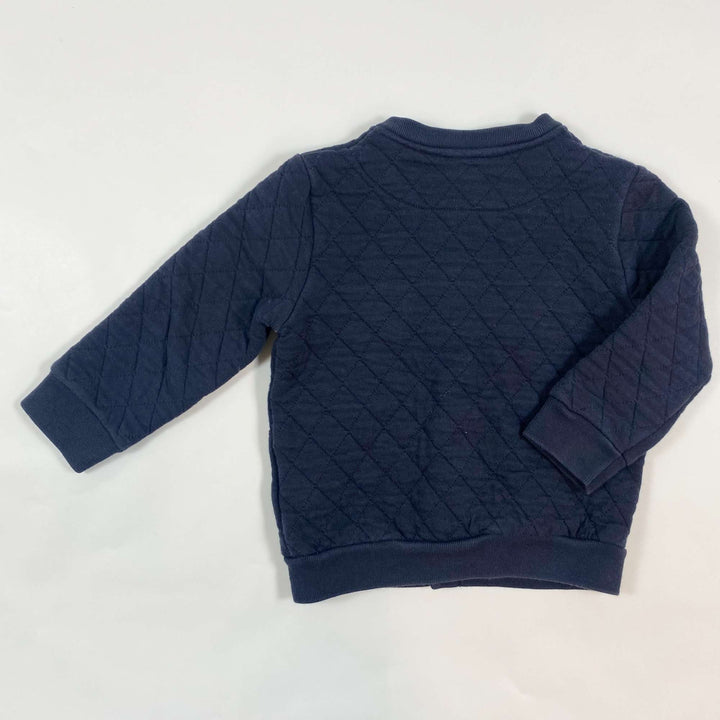 Petit Bateau navy quilted cardigan 24M 3