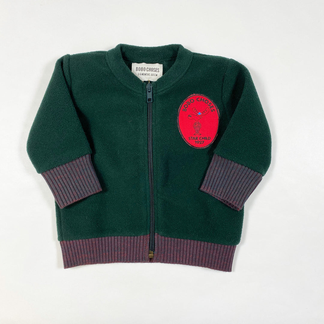 Bobo Choses sea moss baby polar zip fleece Second Season 3-6M/68 2