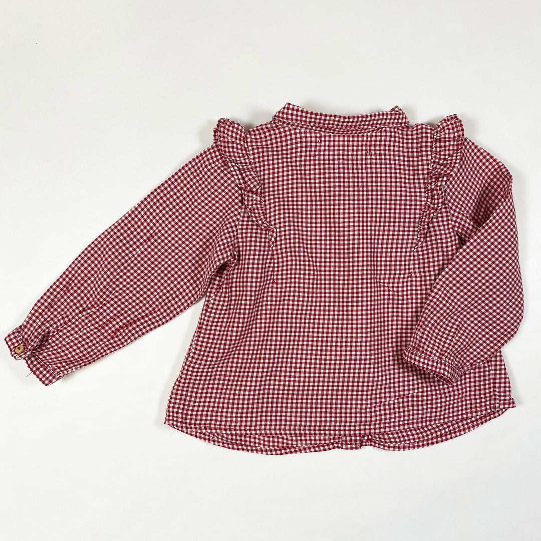 Zara red vichy blouse 18-24M/92 4