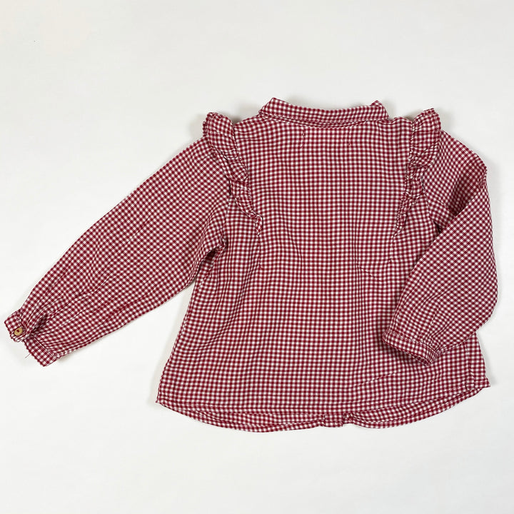 Zara red vichy blouse 18-24M/92 4