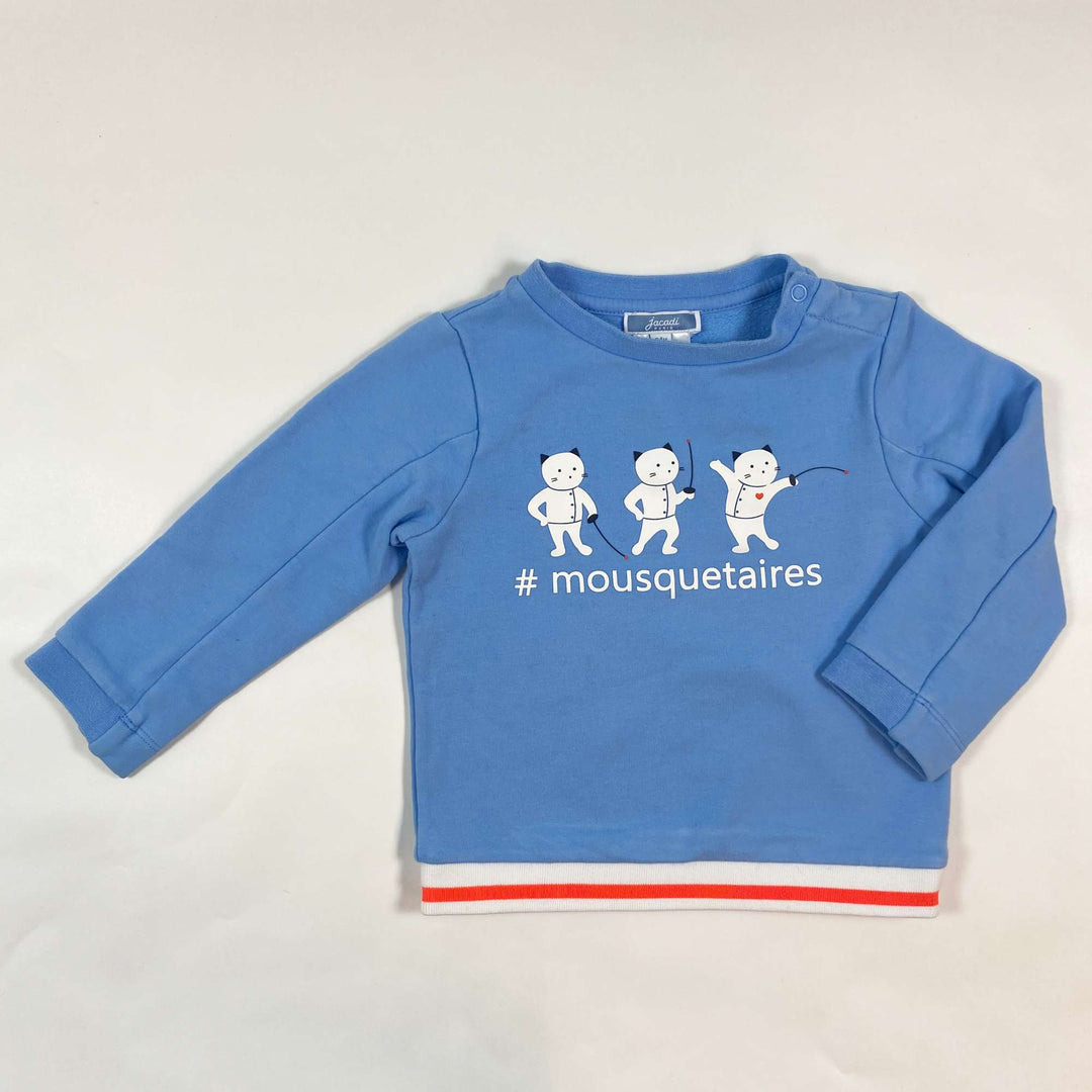 Jacadi blue cat sweatshirt 24M/88 1