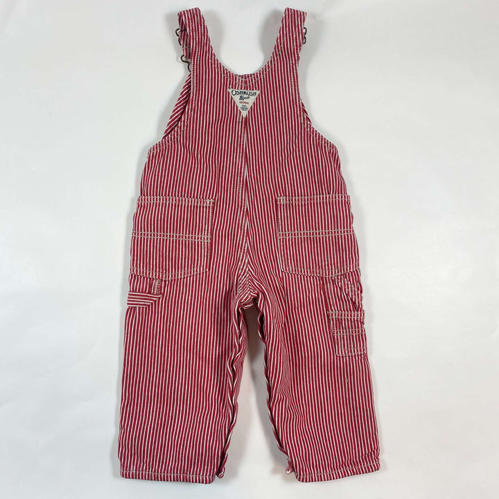 Oshkosh B'gosh red striped dungarees 12M 2