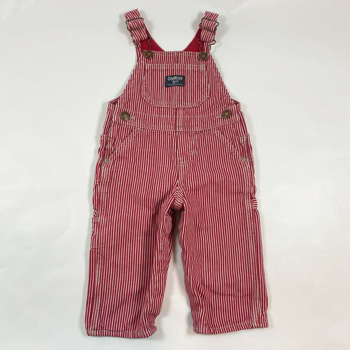 Oshkosh B'gosh red striped dungarees 12M 1