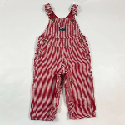 Oshkosh B'gosh red striped dungarees 12M 1