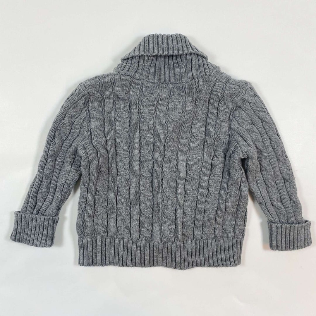 Ralph Lauren grey cable knit cardigan 12M 2