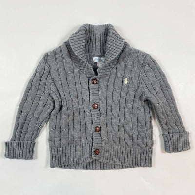 Ralph Lauren grey cable knit cardigan 12M 1