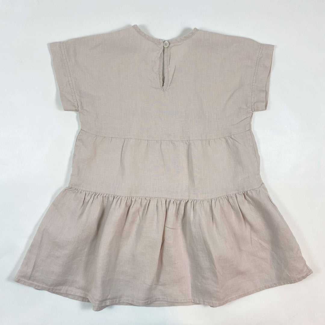 Rylee + Cru soft pink linen tiered dress 2-3Y 2