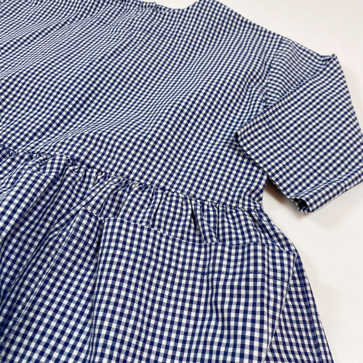 As we grow blue gingham pima cotton pocket dress 18/36M 2