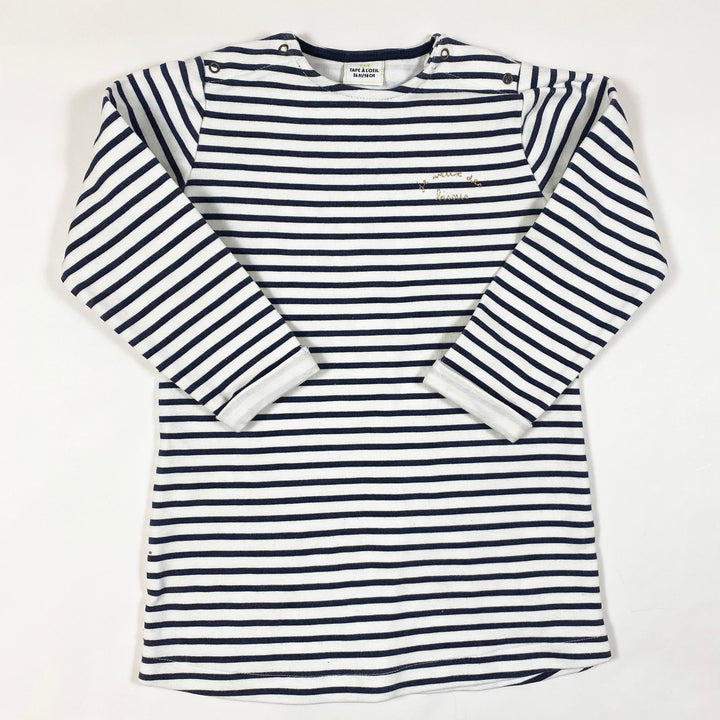 Tape à l'oeil navy/off-white striped dress 36M/98