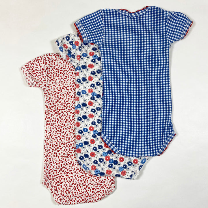 Petit Bateau set of 3 red and blue bodys 6M/67 3