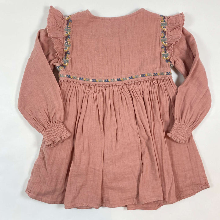 Louise Misha pink floral embroidered dress 3Y 3