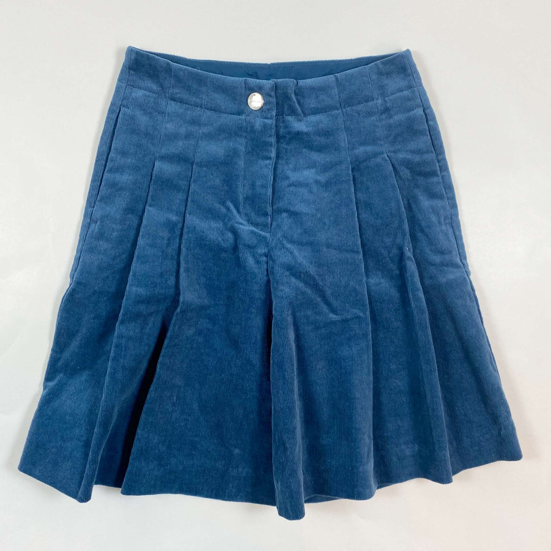 Jacadi petrol corduroy pleated culotte 4Y/104 1