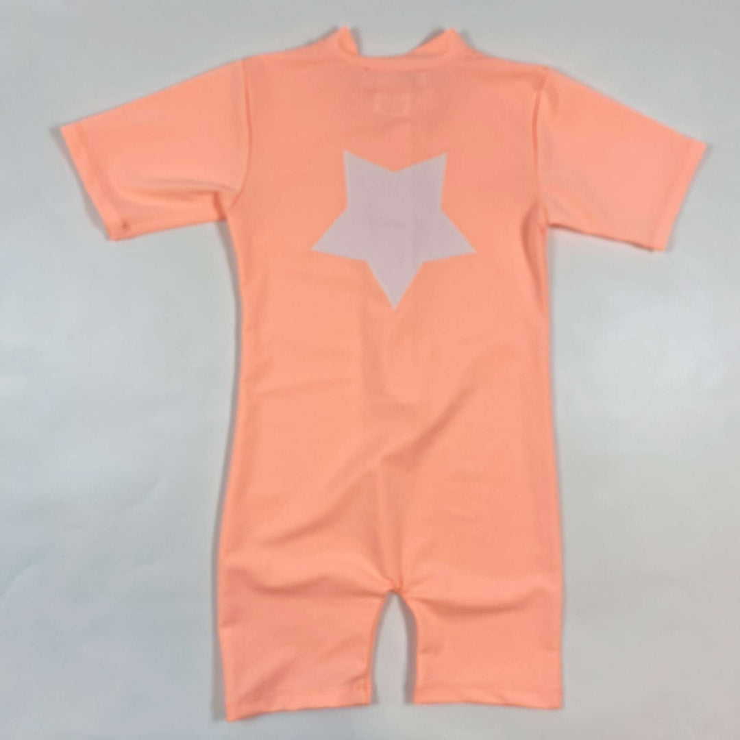 Petit Crabe neon orange Star UV swim suit 3-4Y 3
