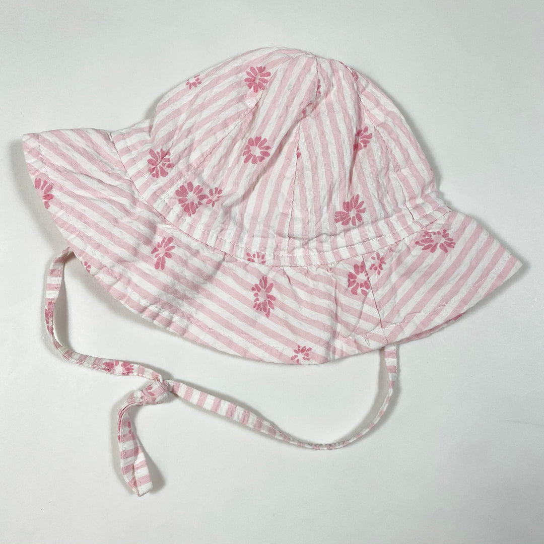 Il Gufo pink seersucker sun hat 44/6-9M