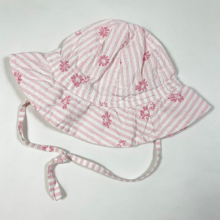 Il Gufo pink seersucker sun hat 44/6-9M