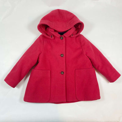 Jacadi pink wool blend coat 3Y/98 1