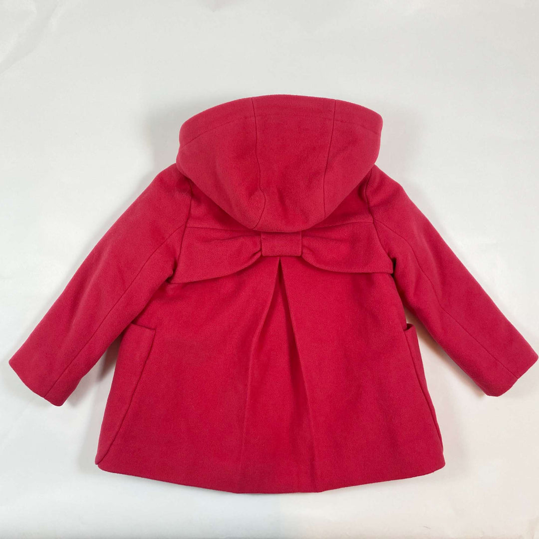 Jacadi pink wool blend coat 3Y/98 2