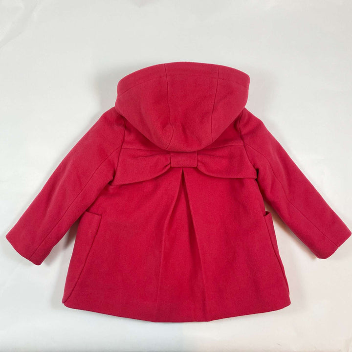 Jacadi pink wool blend coat 3Y/98 2