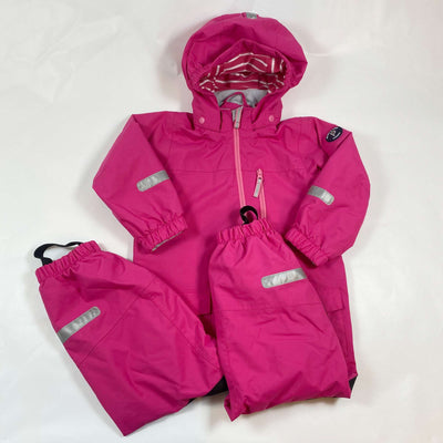 Polarn O. Pyret Bobo pink technical soft shell overall 4Y/104 1