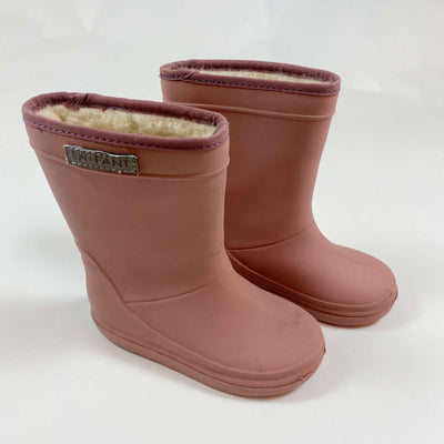 En Fant Solid dusty pink wool lined thermo rain boots 25 1