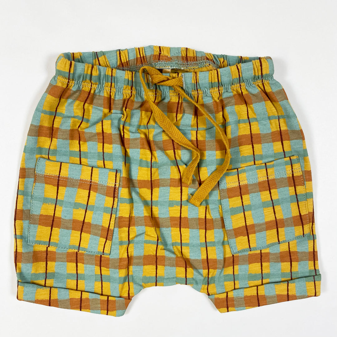 Soft Gallery green/yellow checked shorts Second Season 18M