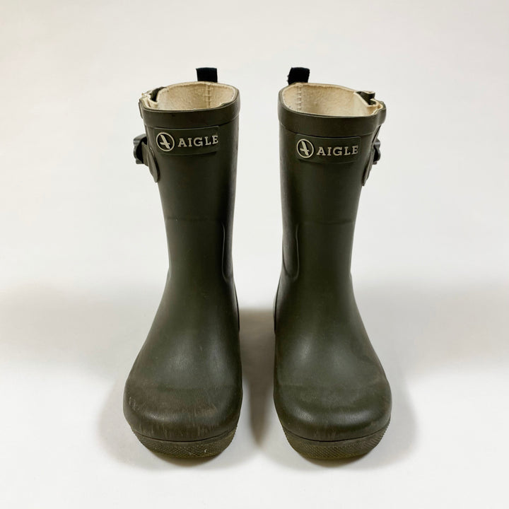 Aigle khaki rubber boots 24