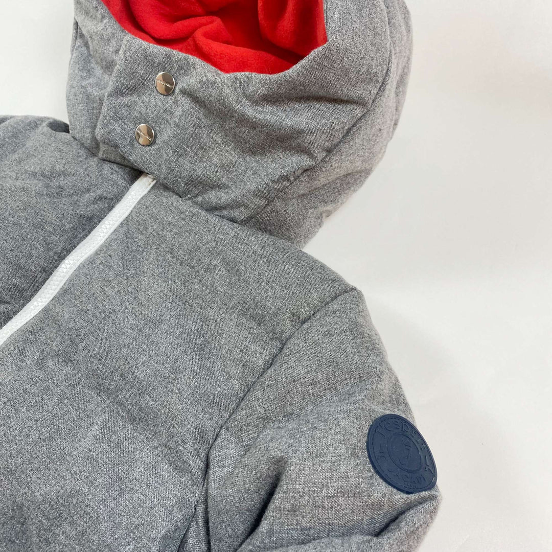Jacadi grey down hooded winter jacket 6Y/116 2