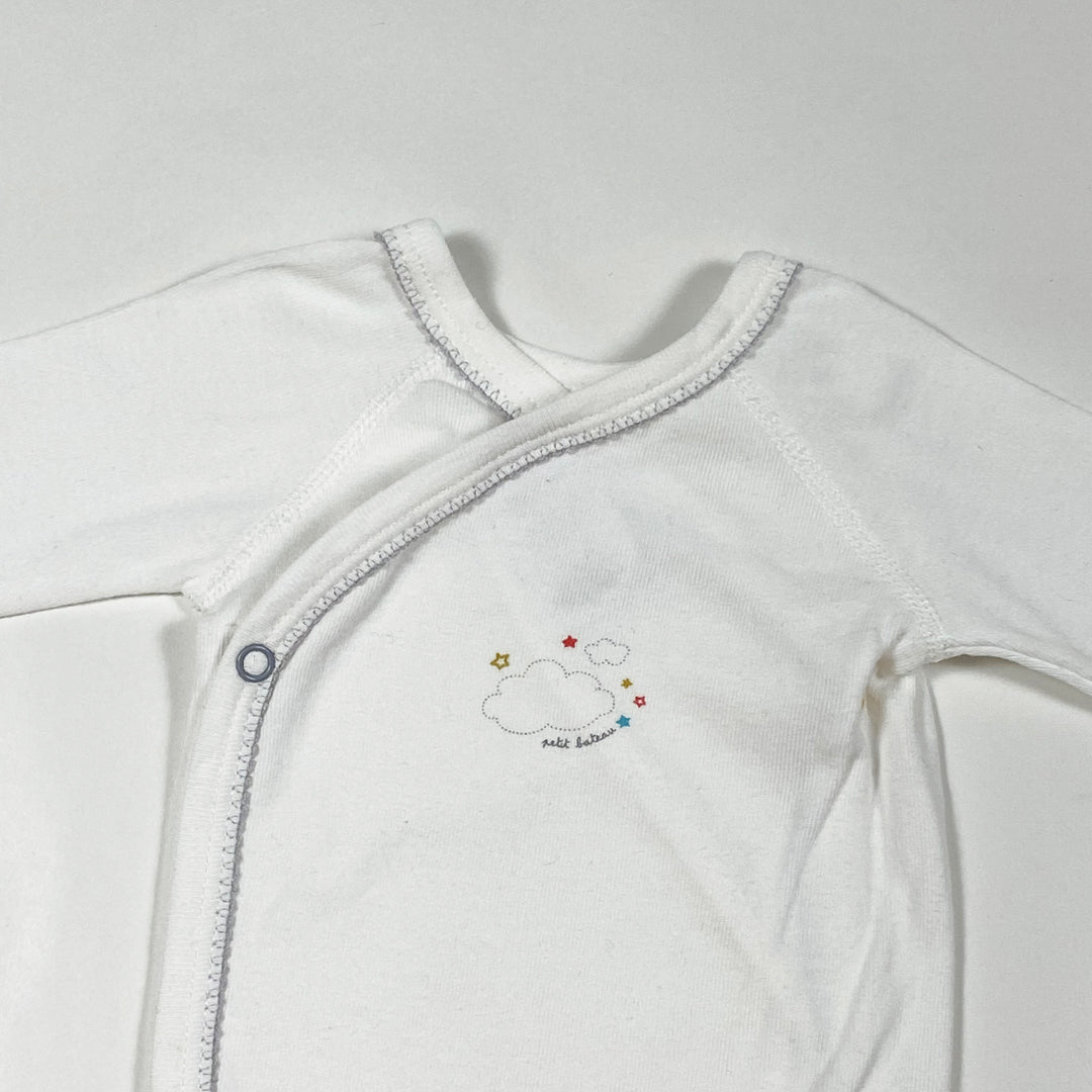 Petit Bateau white cloud wrap body N/50 2