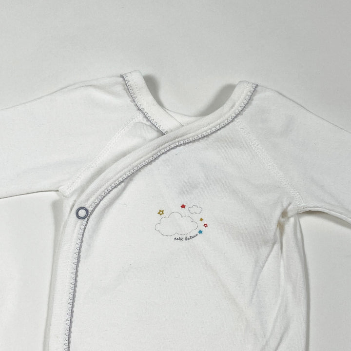 Petit Bateau white cloud wrap body N/50 2