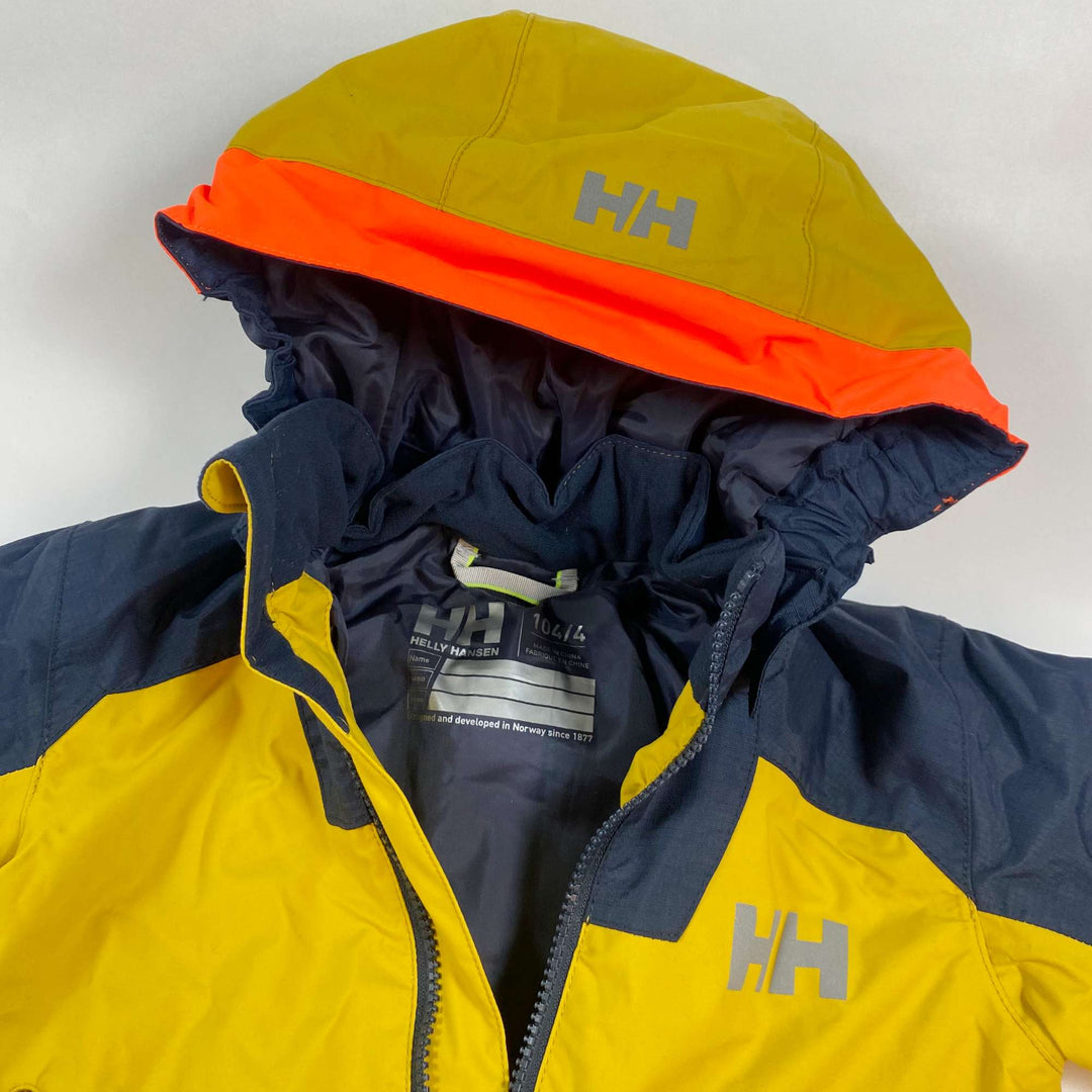 Helly Hansen mustard yellow technical winter jacket 4Y/104 2