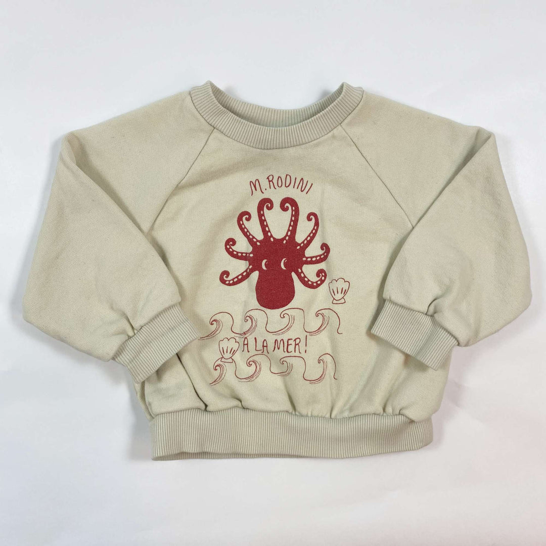 Mini Rodini yellow a la mer octopus sweatshirt 80/86 1