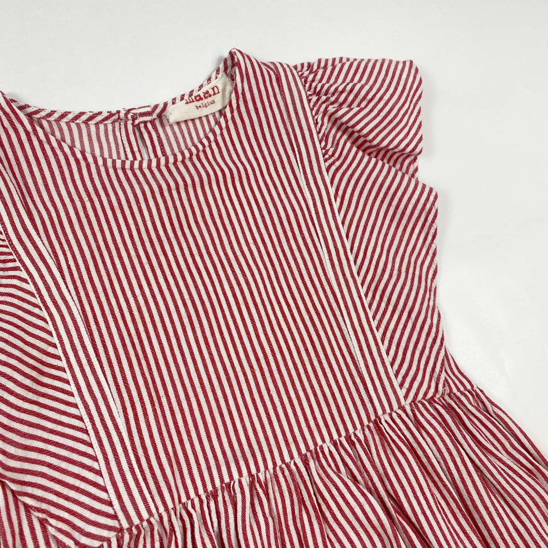 Maan Belgium red stripe linen dress 6Y 2