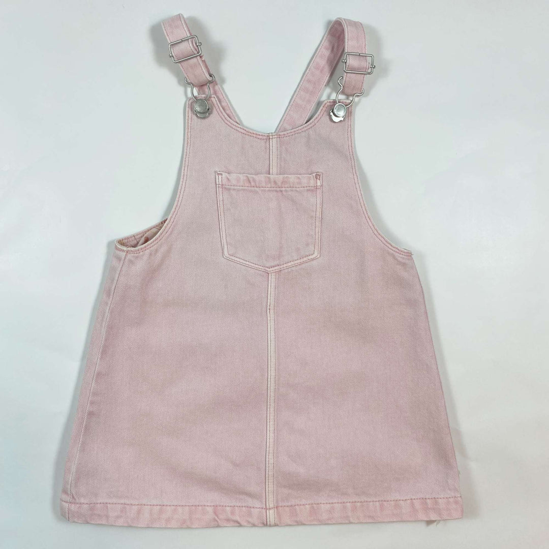 Zara | light pink denim dungaree dress