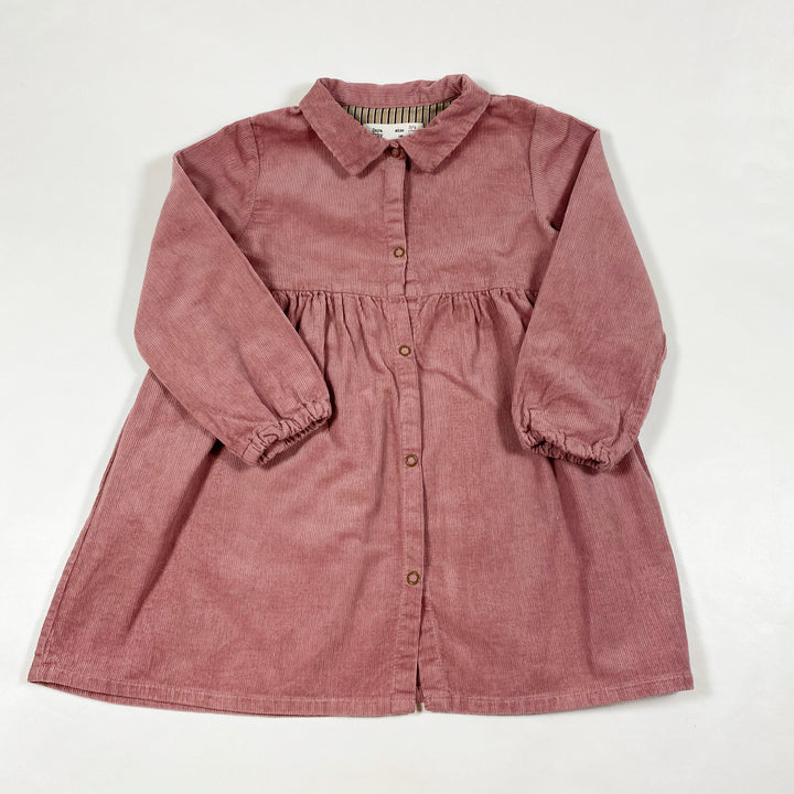 Zara dark blush cord dress 3/4Y 1