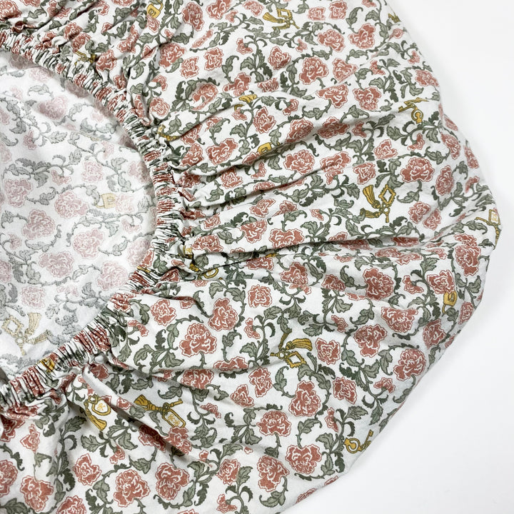 Garbo & Friends Floral Vine cotton percale fitted sheet 60x120