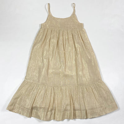 Bonpoint gold shimmer summer dress 4Y 1