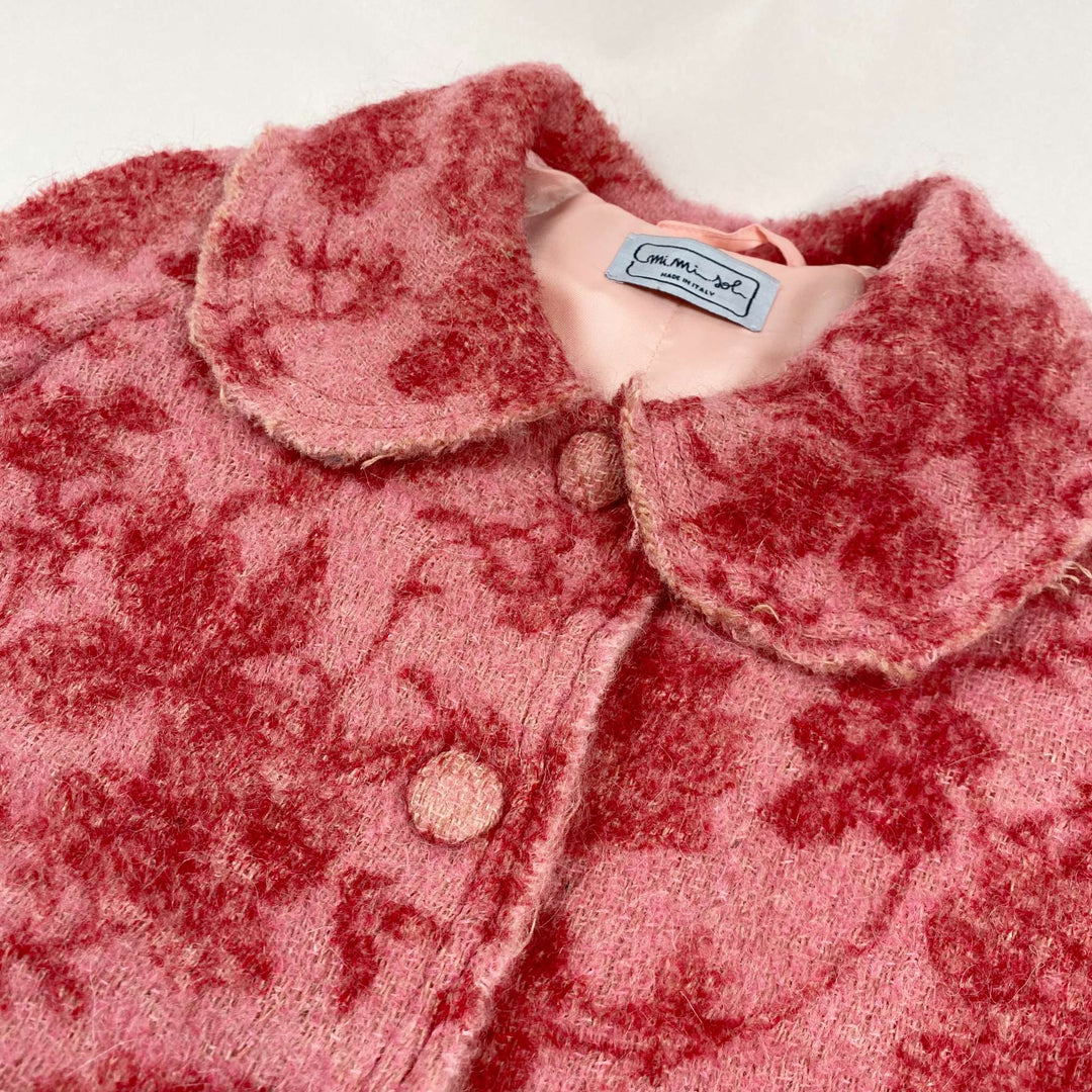 Mi Mi Sol pink alpaca mohair wool cape 12Y/152 2