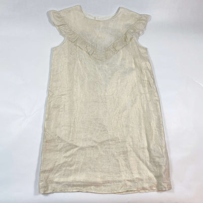 Bonpoint gold shimmer linen dress 10Y/140 1