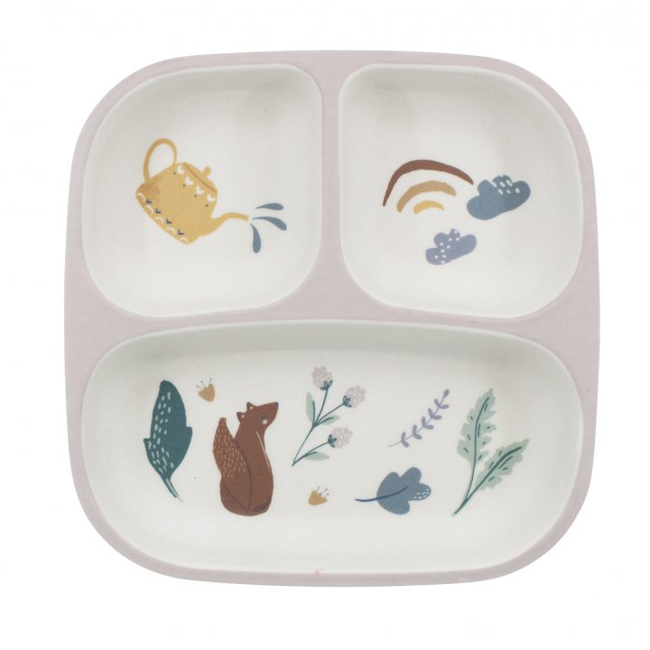 Sebra Daydream Bamboo Melamine Dinner Plate with 3 compartments Second Season 18.3 x 18.4 cm