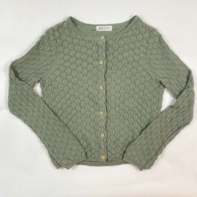 H&M soft green cotton cardigan 134/140 1