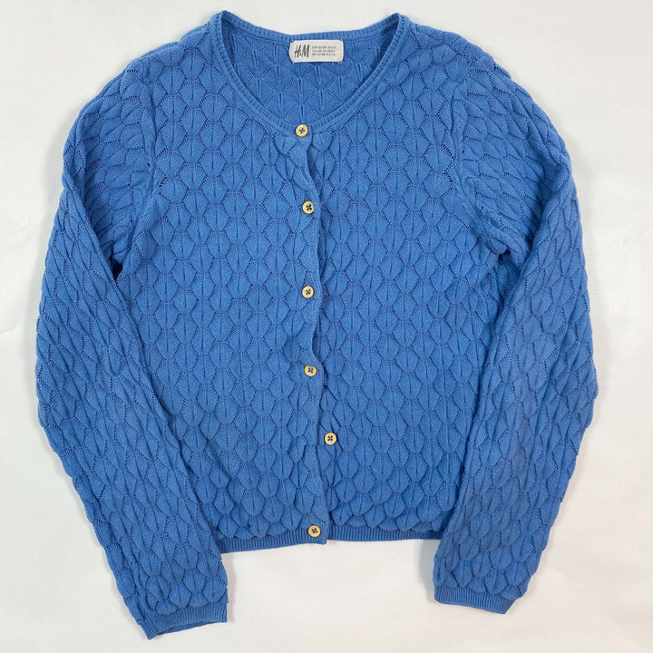 H&M blue cotton cardigan 122/128 1