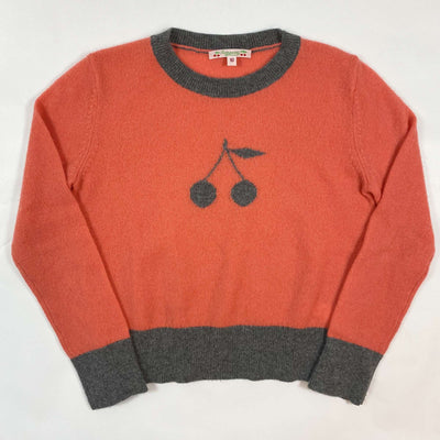 Bonpoint peach cherry logo cashmere sweater 10Y/140 1