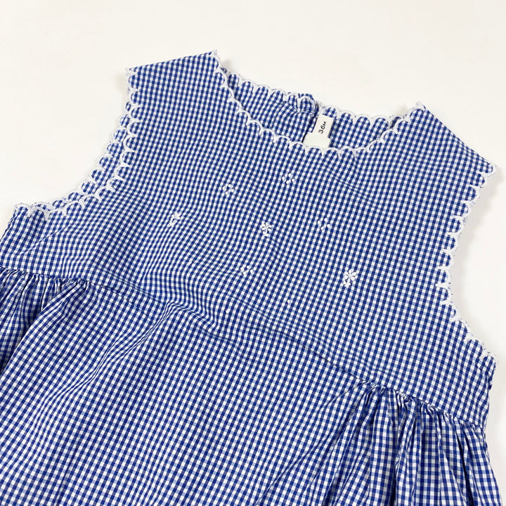 Cyrillus navy gingham dress 36M 2