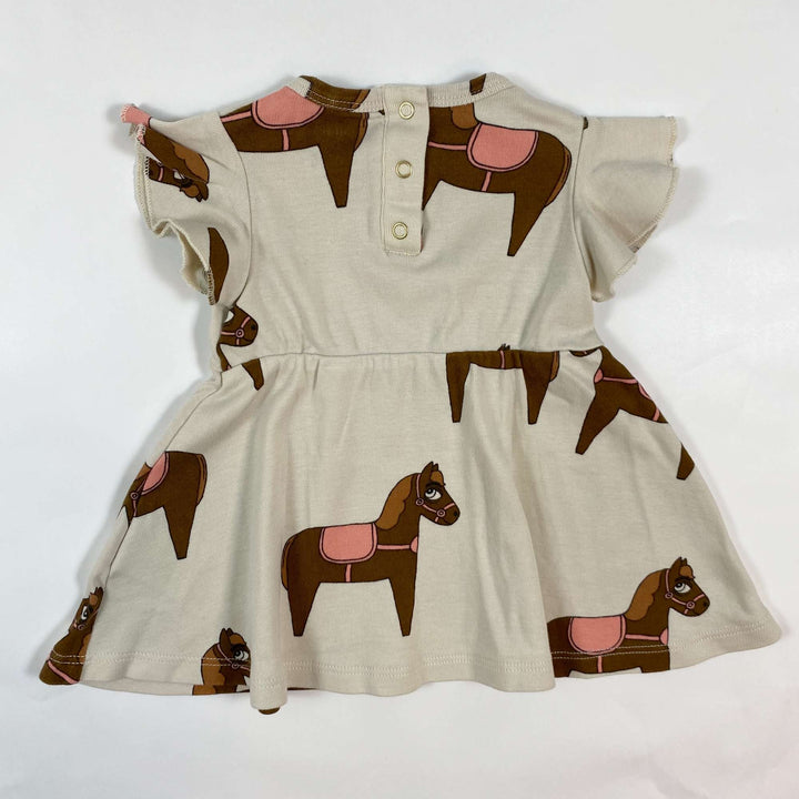 Mini Rodini pony print organic cotton dress 56/62 2
